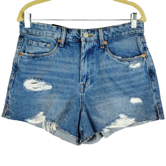 Blank NYC Pants - O BlankNYC The Barrow Cut Off Vintage High Rise Denim Shorts Fare Warning NWT 29